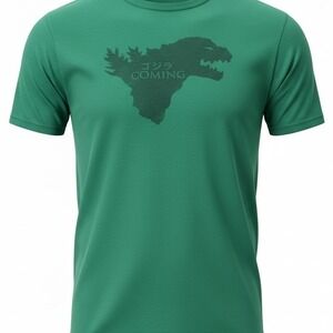 RIPT Godzilla Is Coming Movie  Graphic T Shirt Green Limited Edition Tultex Med
